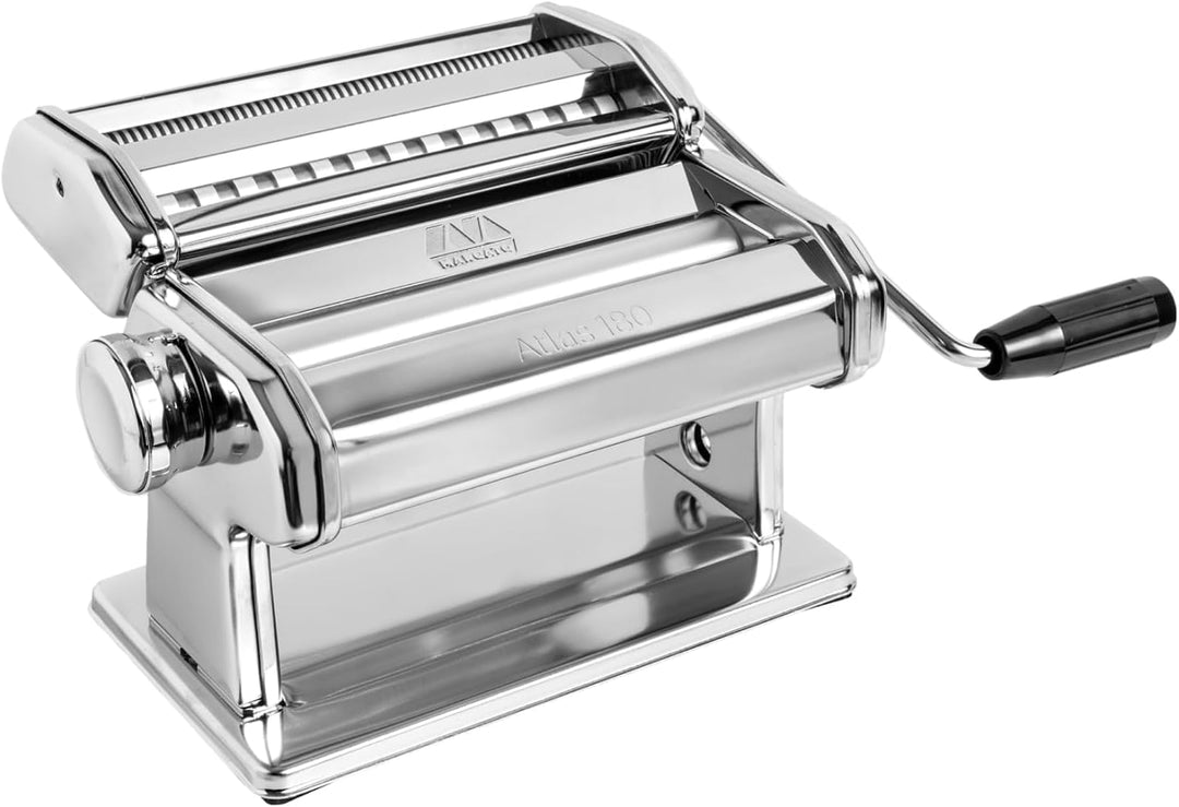 Marcato Atlas 180+ Premium Nudelmaschine aus eloxiertem Aluminium mit 4 Formaten | Lasagne, Fettucci