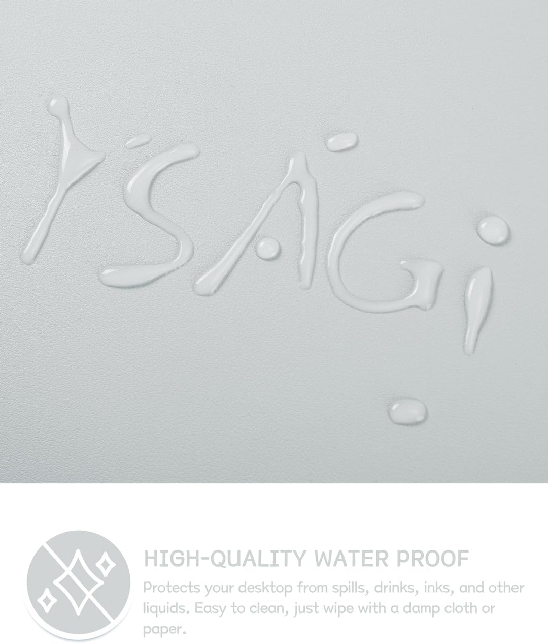 YSAGi Schreibtischunterlage, Mauspad mit Leder und Rutchfeste Wildleder, Multifunktionales Office Mo