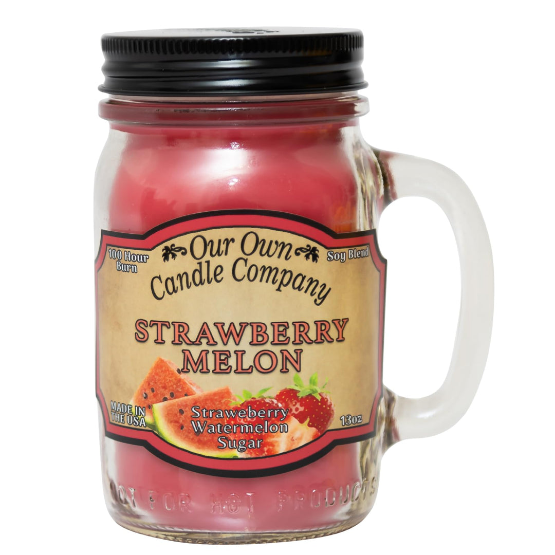 Strawberry Melon Duft 13 Unze Mason Jar Kerze von unseren eigenen Candle Company Erdbeere 13 oz, Erd