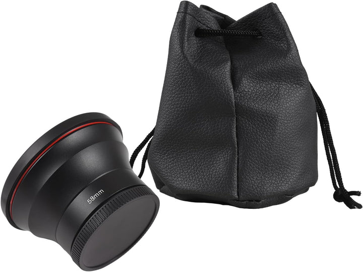 Andoer 58mm-Kameraobjektiv-Set mit 0,43X Weitwinkelobjektiv, Makroobjektiv, DSLR-Kameraobjektiv für