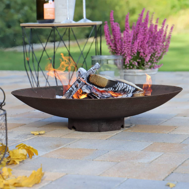 CLGarden Feuerschale Cortenstahl 60 cm rund Garten Feuerstelle CF60 klein robust 2,5 mm Corten Stahl