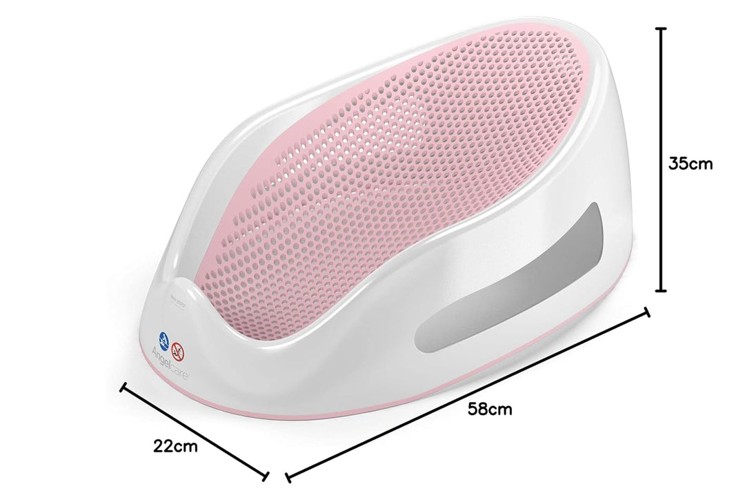 Angelcare ergonomischer Badesitz für die grosse Badewanne oder Dusche, Light Pink, angenehm weiche L