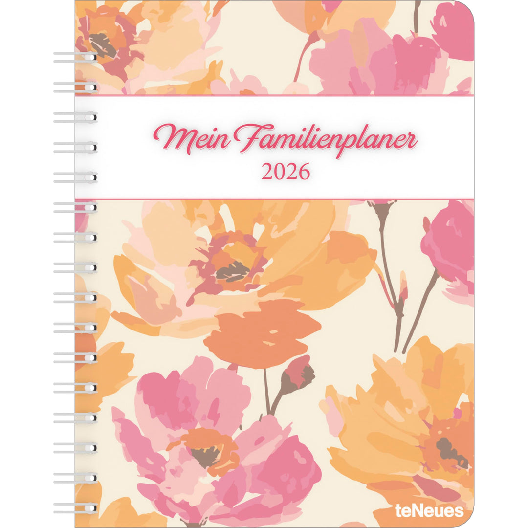 Familienplaner-Buch Bright Flowers 2026 - Diary - Buchkalender - Taschenkalender - 17,5x23,1: Diary,