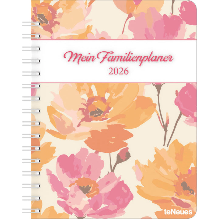 Familienplaner-Buch Bright Flowers 2026 - Diary - Buchkalender - Taschenkalender - 17,5x23,1: Diary,