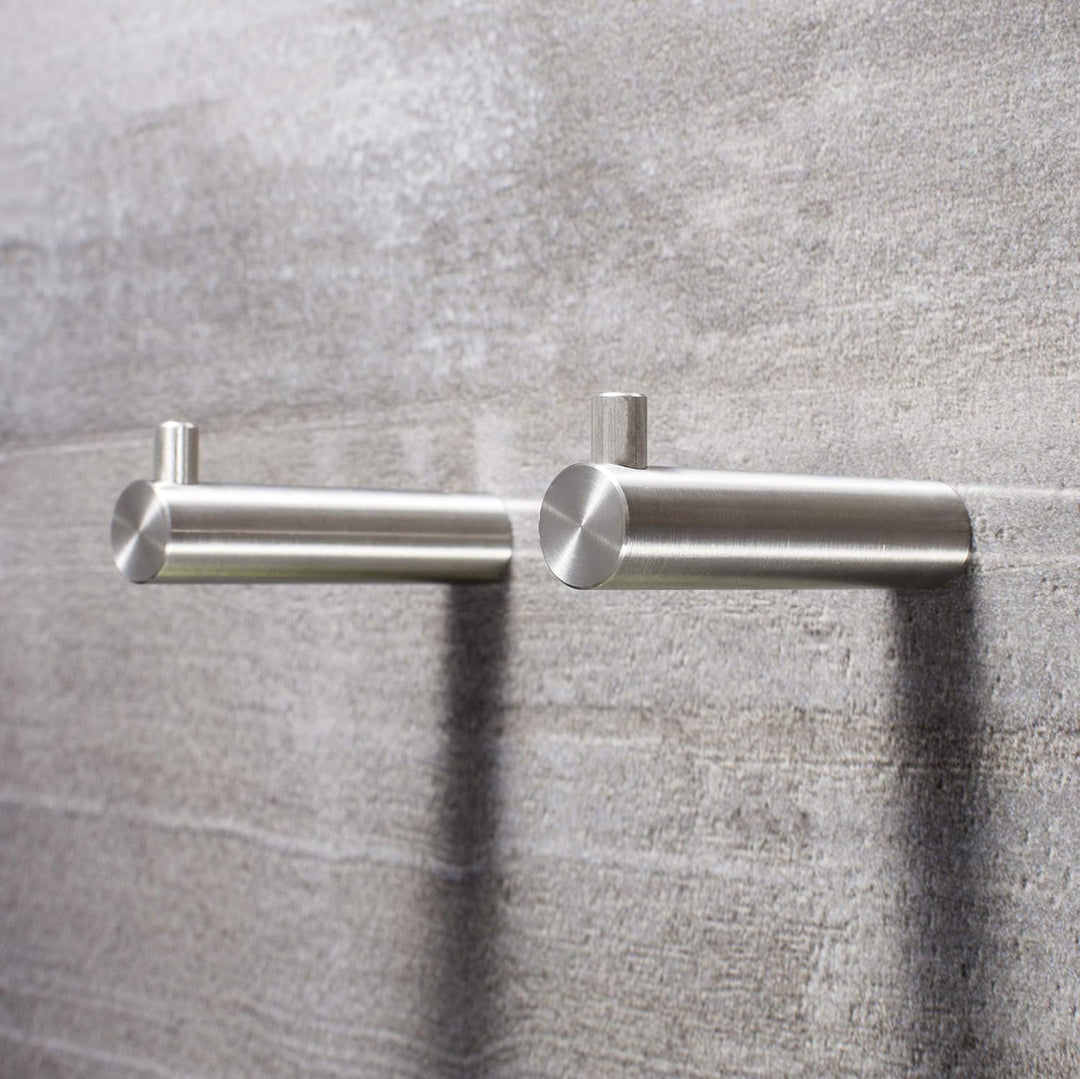 DECOSTEEL Einzelhaken Kleiderbügel | 4er Set | Inox N026 Edelstahl Fest Haltbar Badezimmer Küche, N0