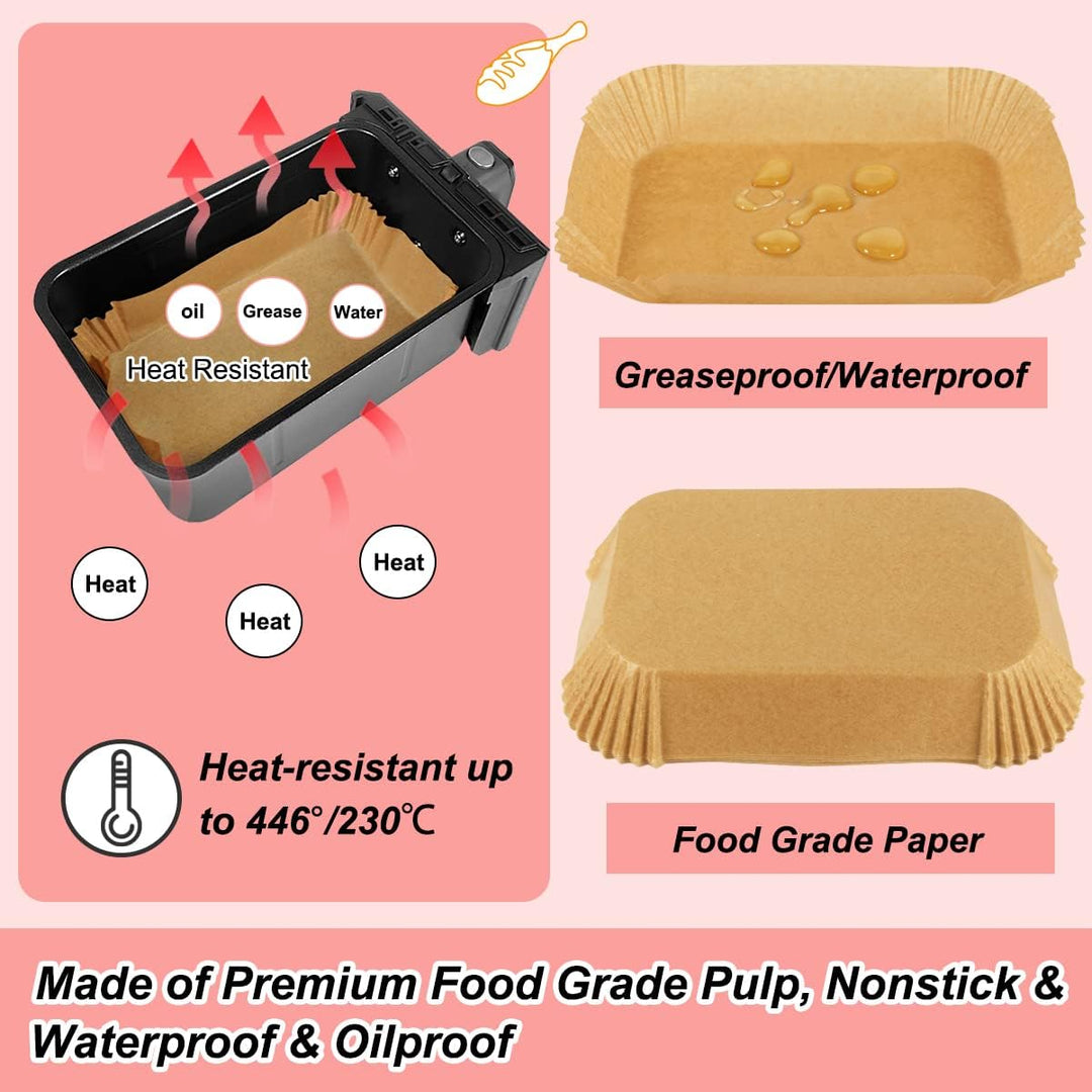 BYKITCHEN 150 Stück airfryer backpapier für Ninja Foodi Heissluft-Fritteuse,Air Fryer Zubehör für AF