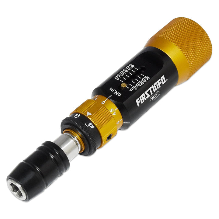 FIRSTINFO H5177 | 1/4 Zoll | 5-60cNm | Drehmomentschraubendreher | mit Rapidaptor Schnellwechselfutt