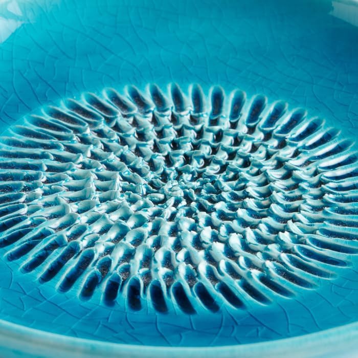 evergrate Keramikreibe im Motiv Türkis mit Küchenpinsel und Rezeptheft, Türkis