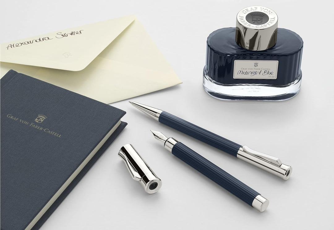 Graf von Faber-Castell 141711 - Füllfederhalter Tamitio Nachtblau, Federbreite F, 1 Stück