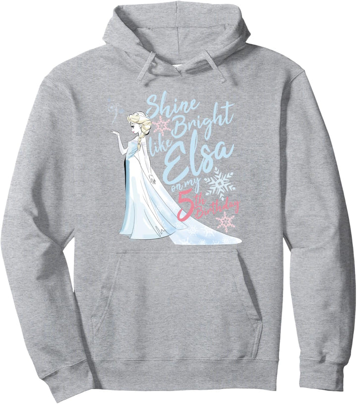 Disney Frozen Elsa Shine Bright On My 5th Birthday Pullover Hoodie