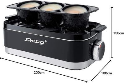 Steba EK 7 egg cooker 6 egg(s) 435 W Black Stainless steel