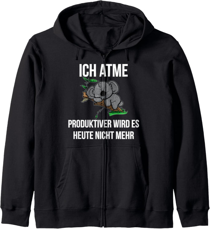 Ich Atme Produktiver Wird Es Heute Nicht Koala Bär Kapuzenjacke