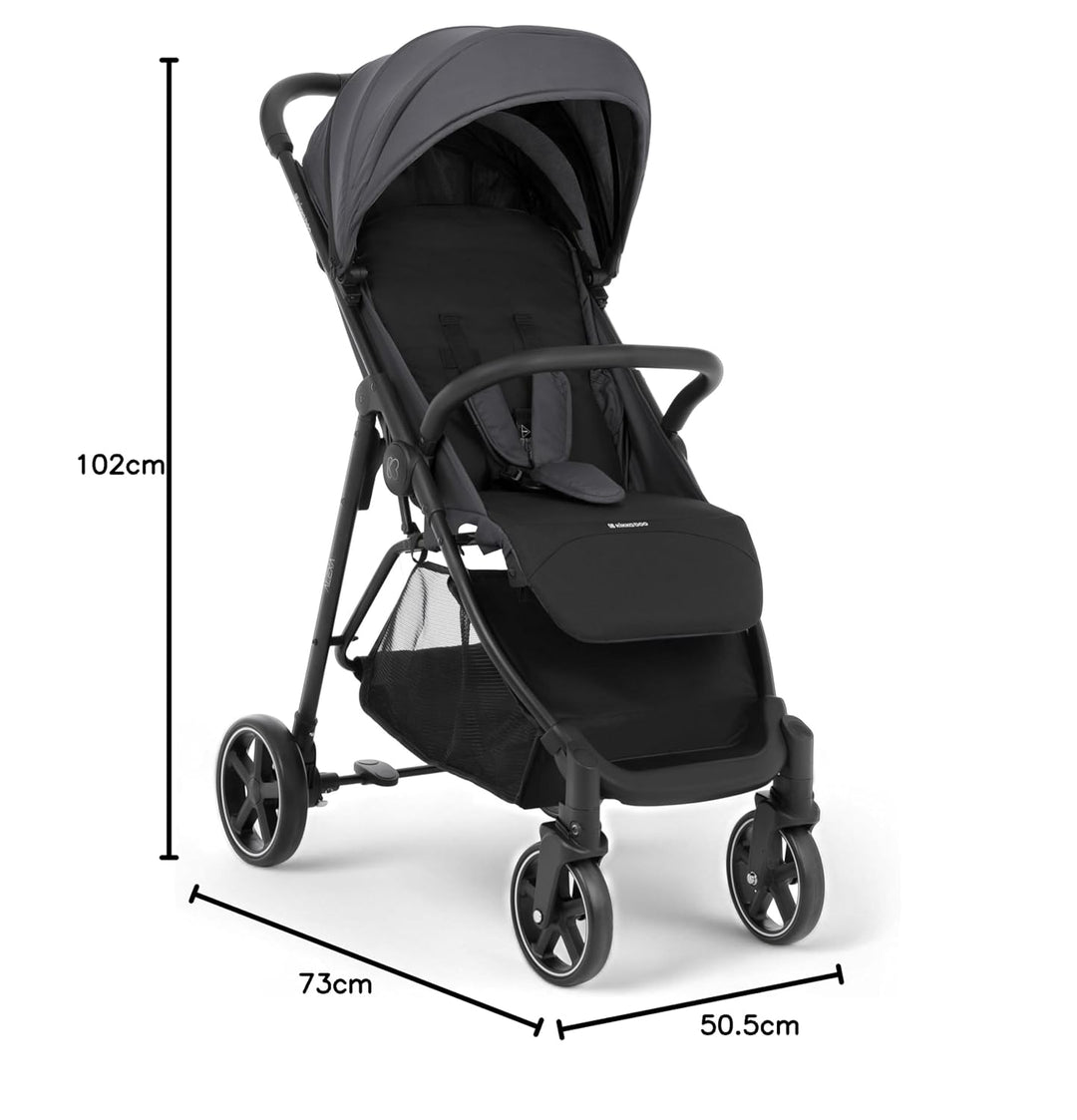 KikkaBoo ALEXA Leichter Buggy von Geburt bis 22 kg, Einhand-Faltmechanismus, Verstellbare Rückenlehn