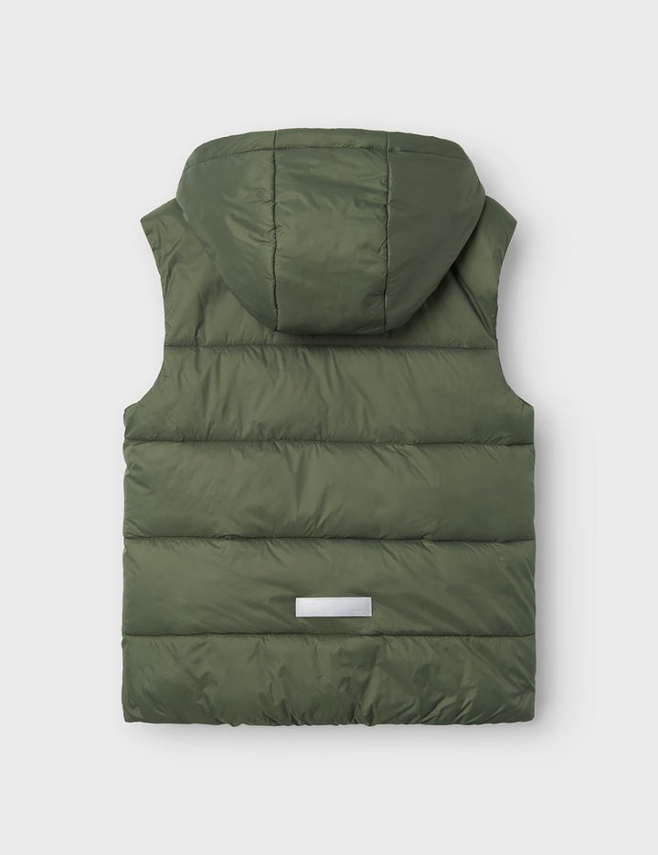 NAME IT Jungen Nkmmonay Vest Pb Steppweste (1er Pack) 158 Grün, 158 Grün
