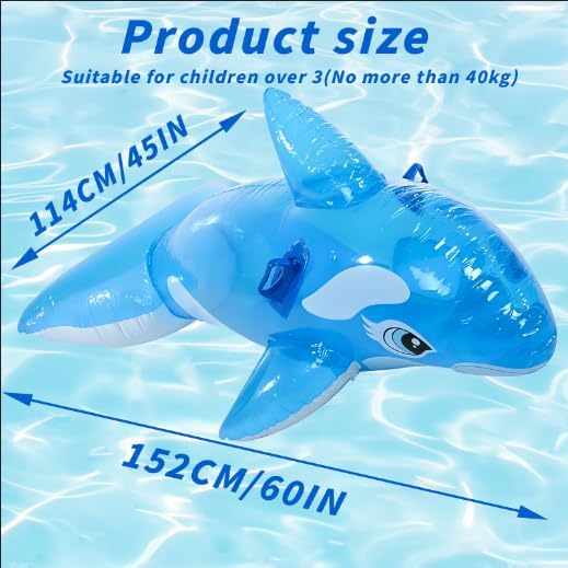 Aufblasbare Tiere, QIANAI Aufblasbare Blauwal, Aufblasbare Blauwal-Montierung, Delfin Aufblasbar, 15