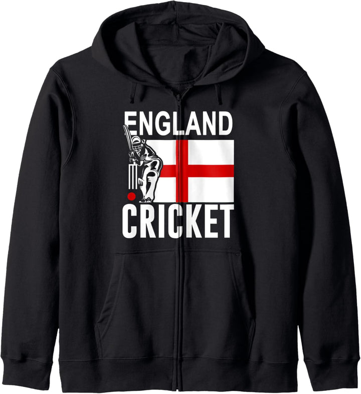 England Pommy Cricket Neuseeland Cricketspieler Flagge Kapuzenjacke