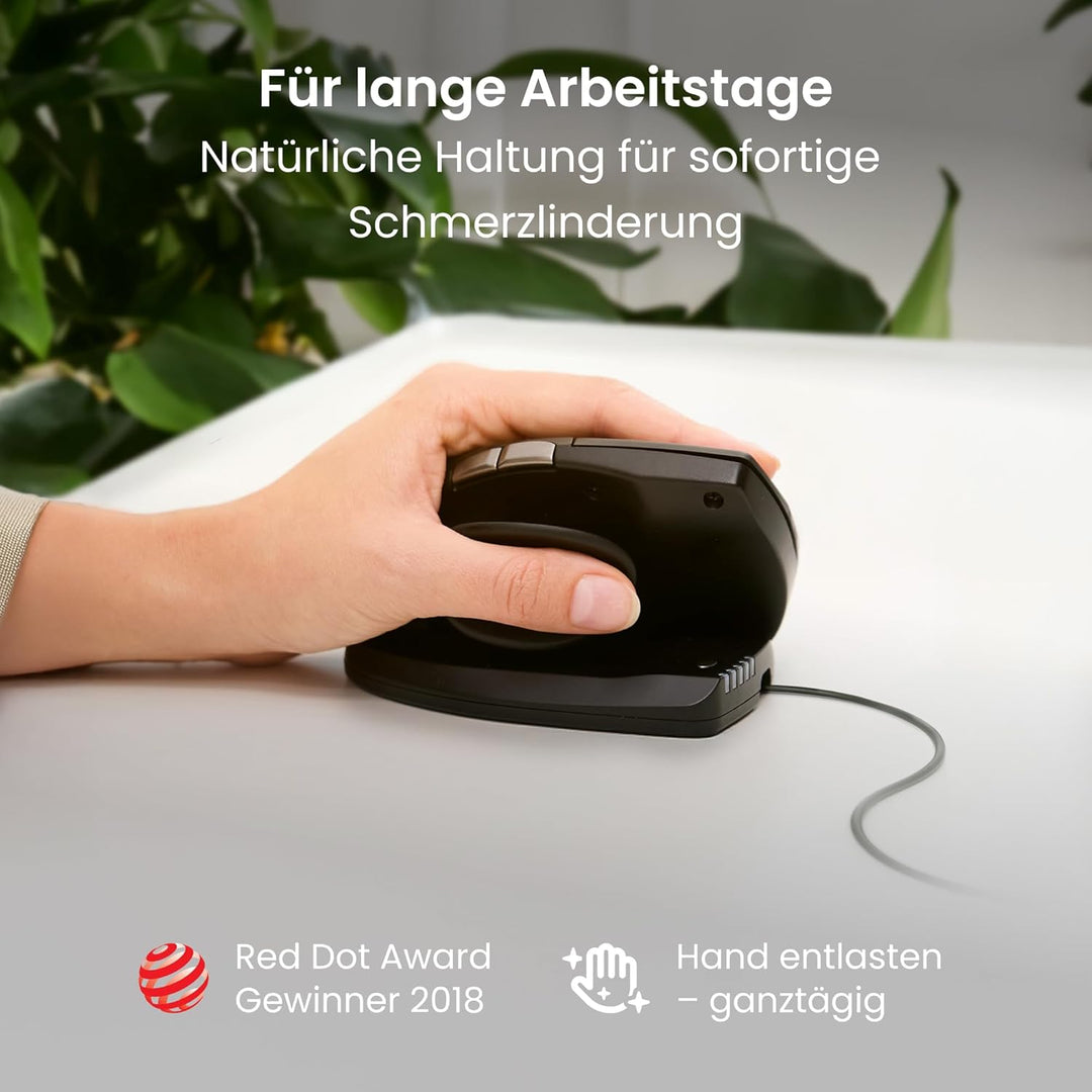 Contour Unimouse Ergonomische Maus | Einstellbare Neigung von 35°-70°, 6 programmierbare Tasten, Dau