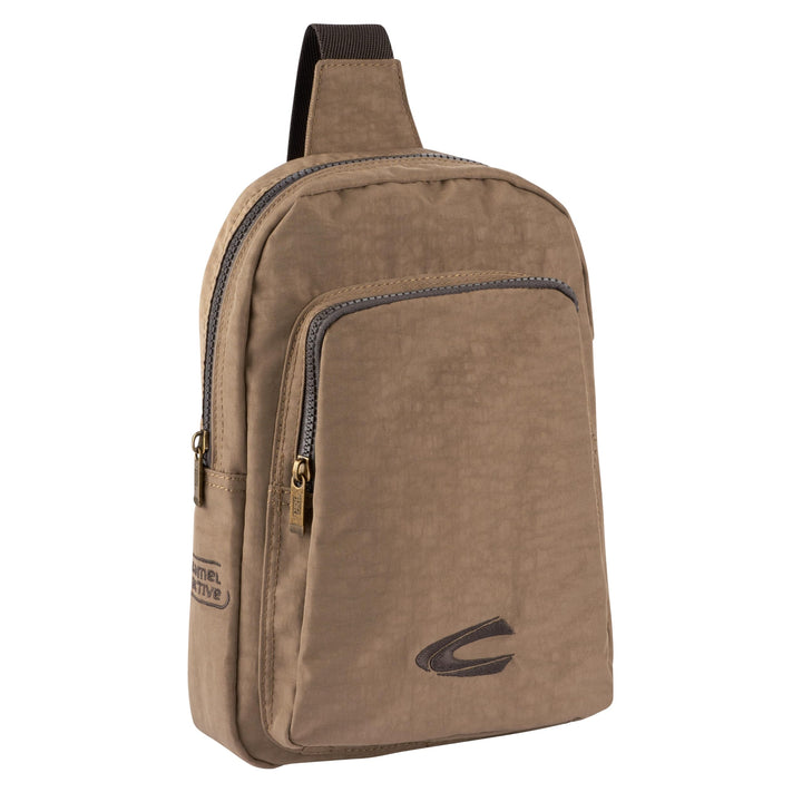 camel active Herren Rucksack mit 2-Wege-Reissverschluss M Beige, M Beige