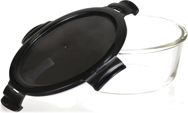 LOCK & LOCK Frischhaltedosen aus Glas mit Deckel, 3er Set rund - OVEN GLASS - Für den Kühlschrank &