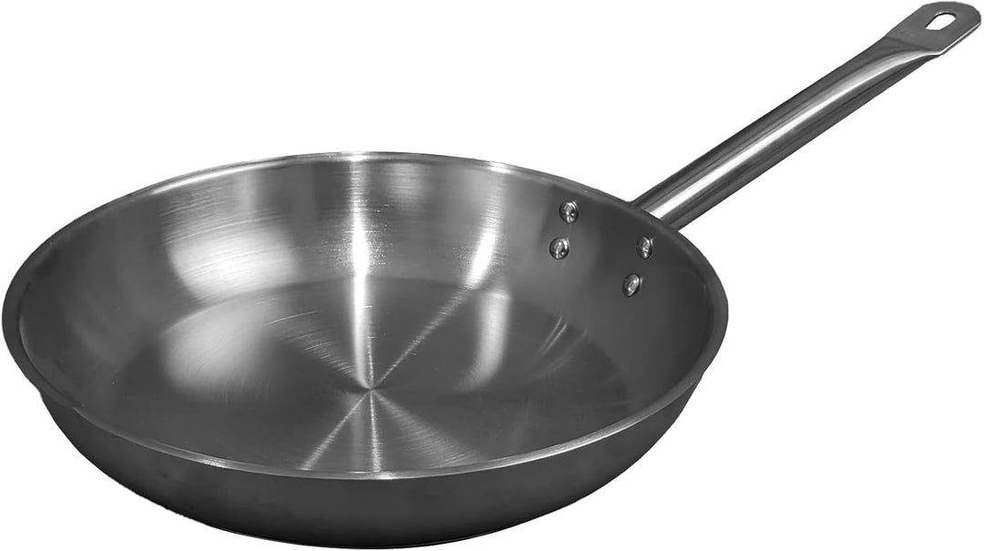 Comas Pfanne aus Edelstahl, 3 Schichten, mit Griff, für Induktion, Gas, Elektro, Ceran, Backofen, ko