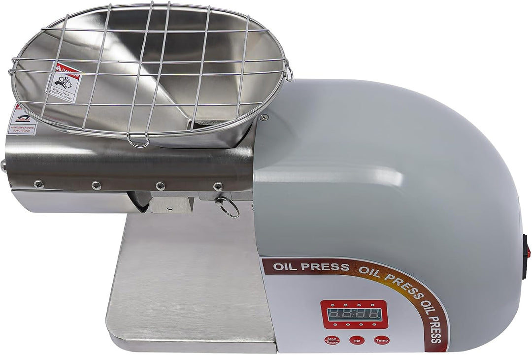 Ölpresse aus Edelstahl 1800W 0-300°C Elektrische Ölpressmaschine Einstellbare Temperatur mit Schutzn