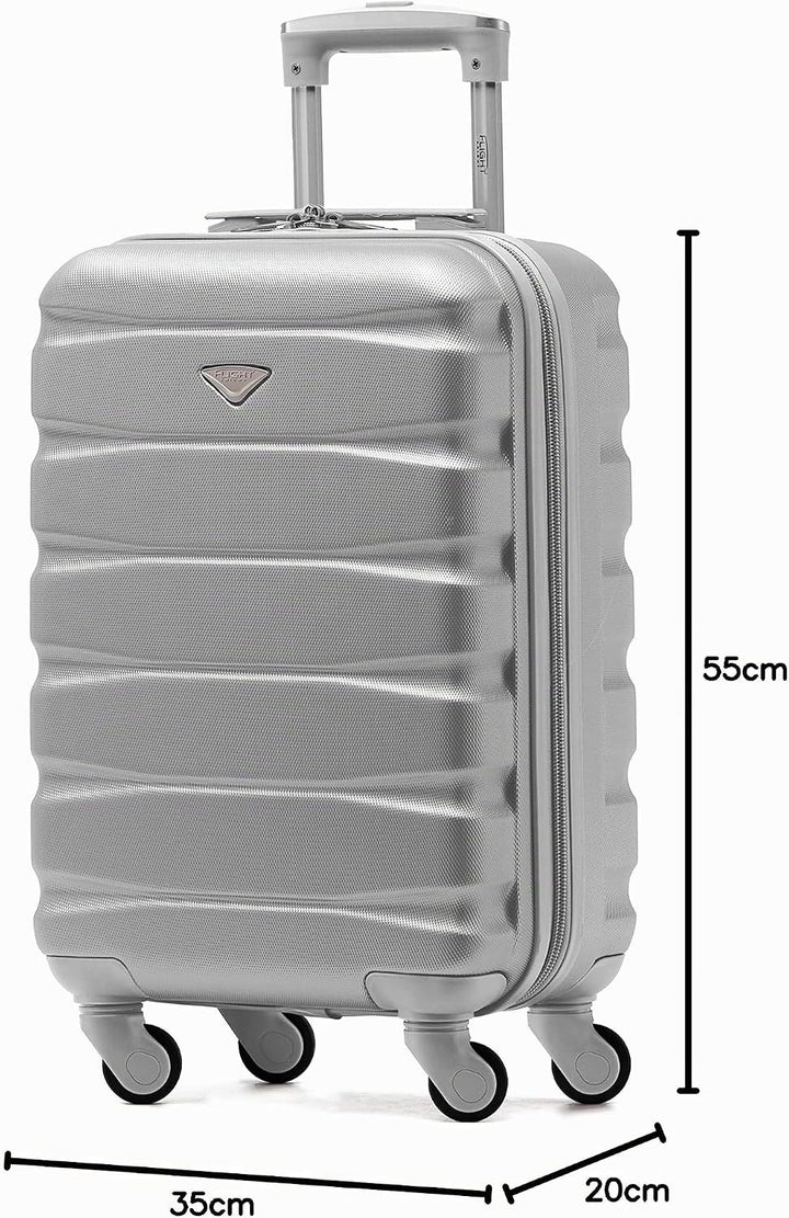 Flight Knight Leichte 4-Rad-ABS-Hartschalenkoffer Handgepack, zugelassen fur uber 100 Fluggesellscha