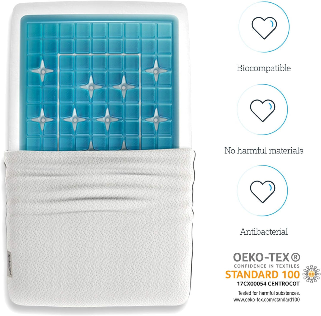 Technogel® Deluxe Orthopädisches Nackenstütz-Kopfkissen – Patentiert, Schadstofffrei & Zertifiziert