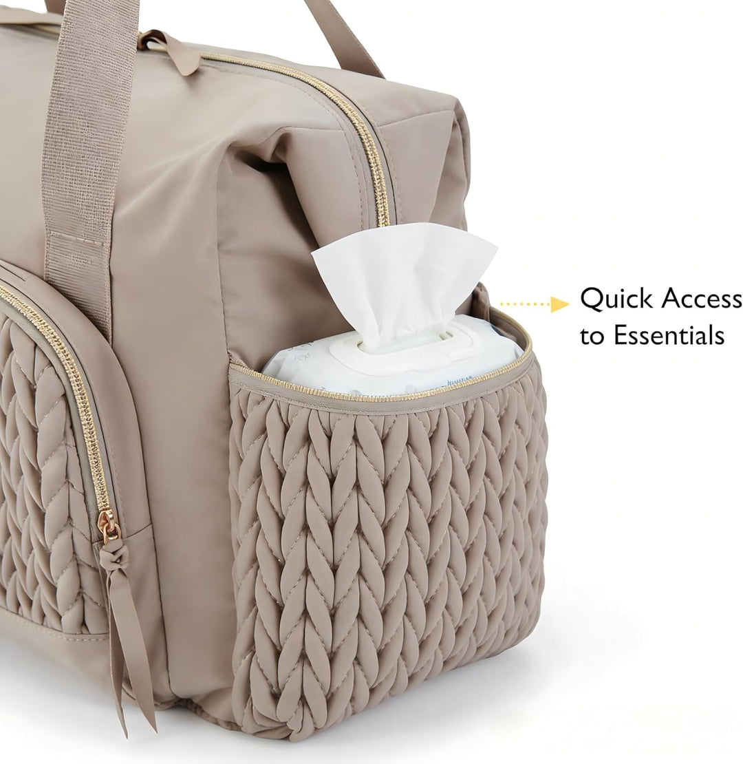 Wickeltasche gross - Multifunktionale Baby Wickeltasche für Mama mit Schnulleretui, wasserdicht, gro