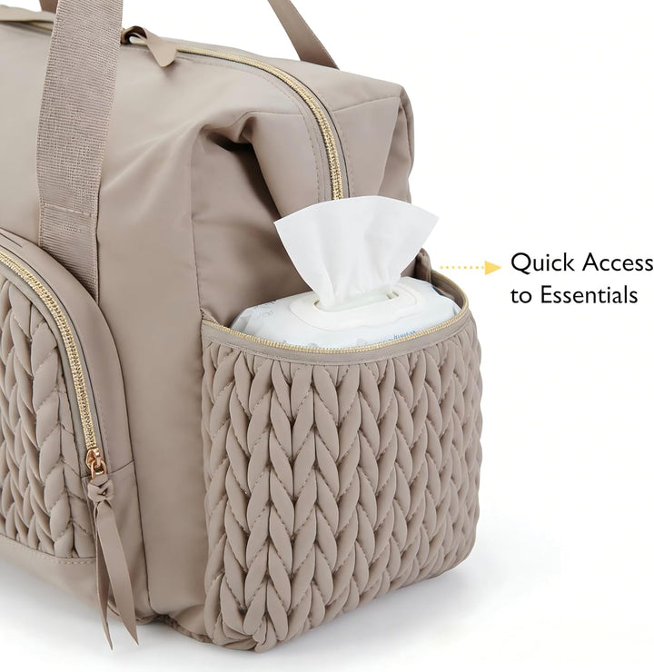 Wickeltasche gross - Multifunktionale Baby Wickeltasche für Mama mit Schnulleretui, wasserdicht, gro