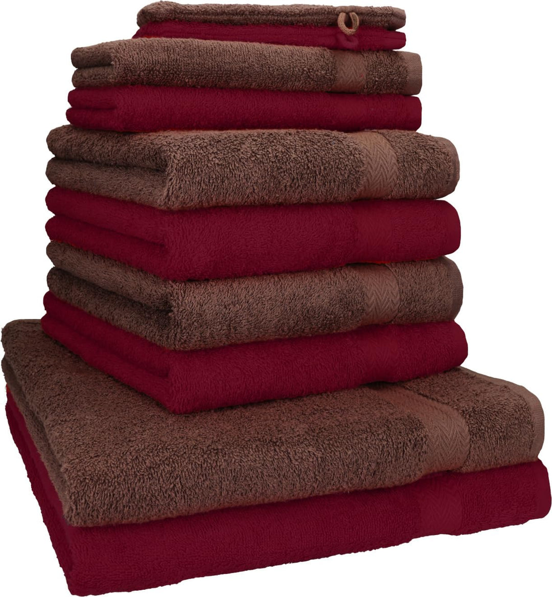 Betz 10-TLG. Handtuch-Set Premium 100% Baumwolle 2 Duschtücher 4 Handtücher 2 Gästetücher 2 Waschhan