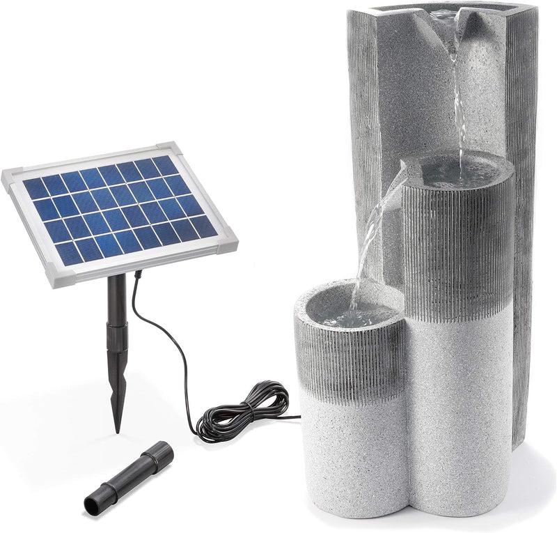 Solar Gartenbrunnen Smart Fountain - extragrosses 5 Watt Solarmodul, Solarpumpe mit Direktbetrieb -