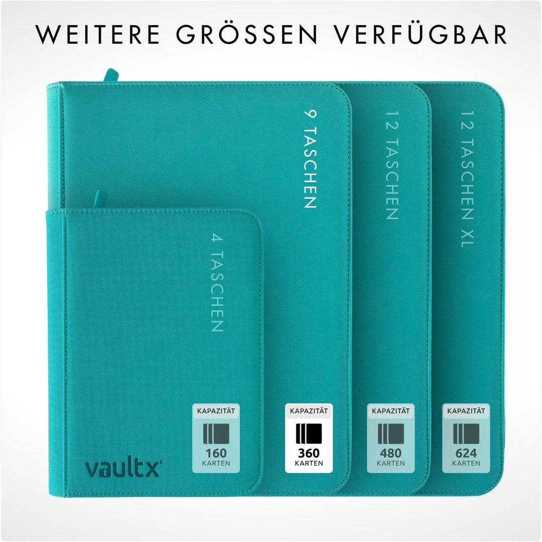 Vault X Premium eXo-Tec Zip Heftmappe - 9 Fächer Sammelkarten Trading Cards Mappe - 360 Fächer mit S