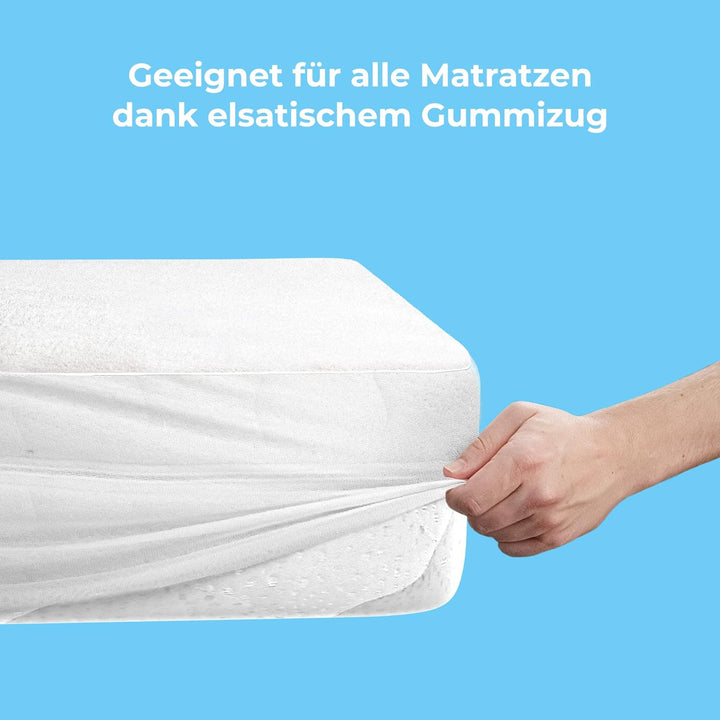 wasserdichter Matratzenschoner 90 x 200 cm - atmungsaktive Matratzenauflage 90x200 cm, 90x200 cm
