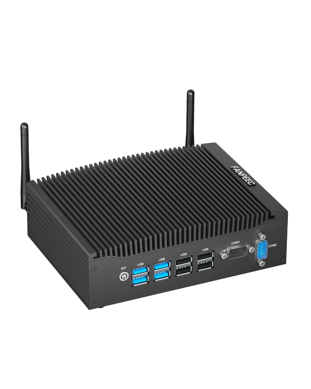 FANPEEC Fanless PC Core i3 6157U, Industrial Mini PC Windows 10 Pro 8 GB RAM 256 GB SSD, Desktop PC