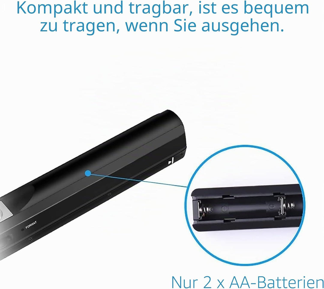 Tragbarer Dokumentenscanner, Mini-Fotoscanner, 900 DPI, Farbscanner, A4, hohe Geschwindigkeit, USB-a