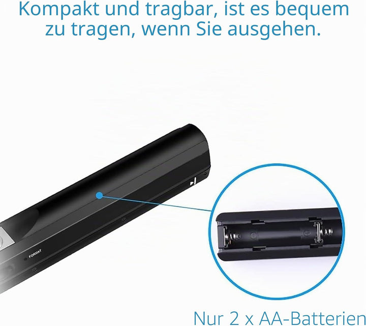 Tragbarer Dokumentenscanner, Mini-Fotoscanner, 900 DPI, Farbscanner, A4, hohe Geschwindigkeit, USB-a