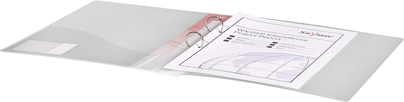 Snopake Original Ringbuch (2-Ring-Mechanik, 25 mm, Format A4) 10 Stück transparent farblos, farblos