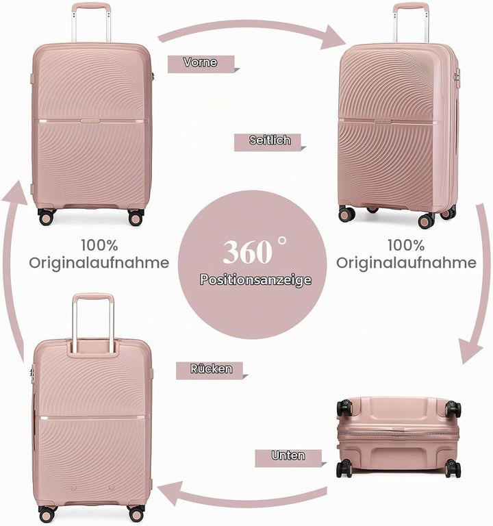 British Traveller Koffer Trolleys Hartschalenkoffer 55 * 40.5 * 22.5cm Handgepäck Koffer 100% PP Rei