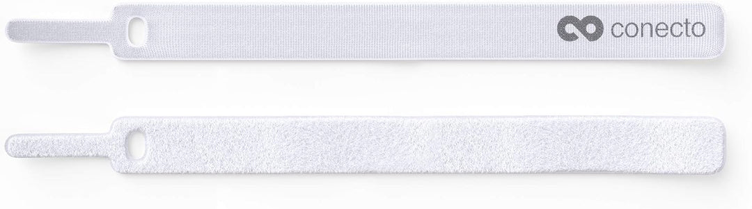 conecto Klett Kabelbinder 15cm Klettband mit Loop - Kabelmanagement Kabelorganizer Klettkabelbinder