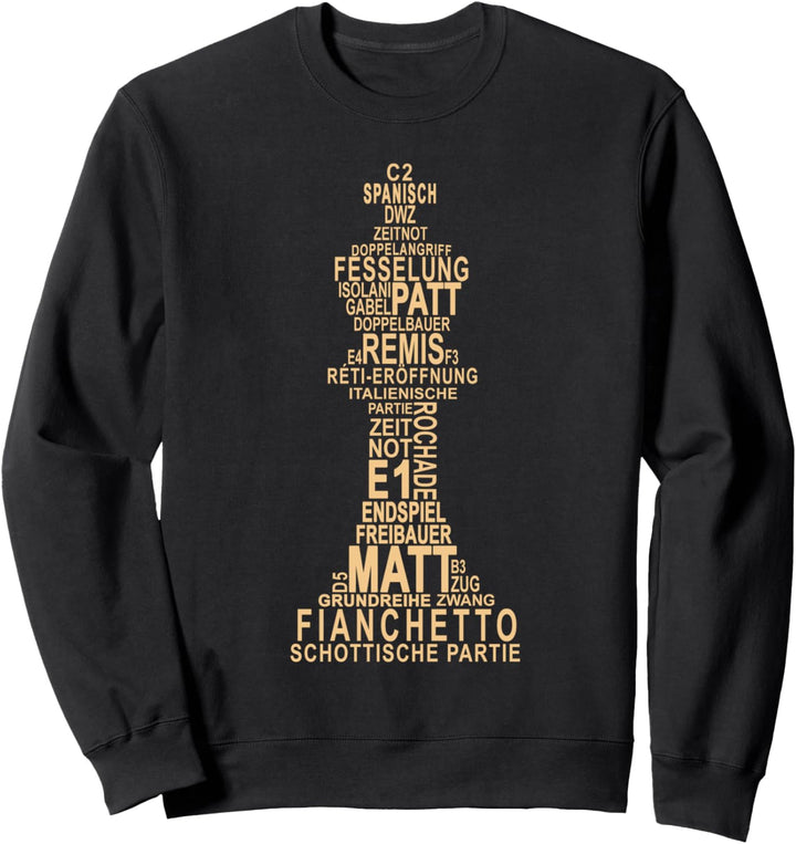 Schachspieler Schach Design König Begriffe Strategie Sweatshirt
