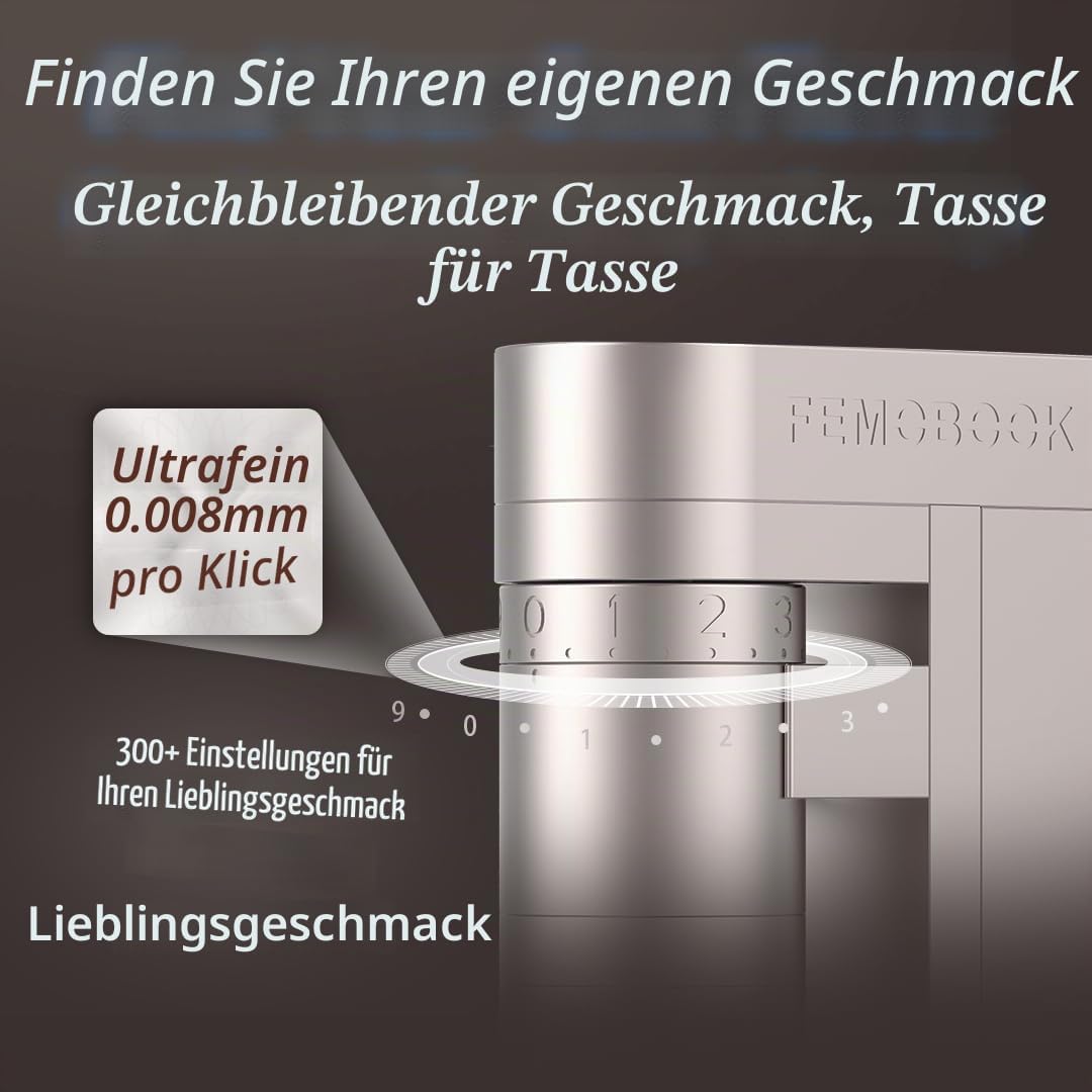 Elektrische Kaffeemühle A4 Champagnergold Für Espresso – Wiederaufladbar, Kabellos, Tragbar, Für den