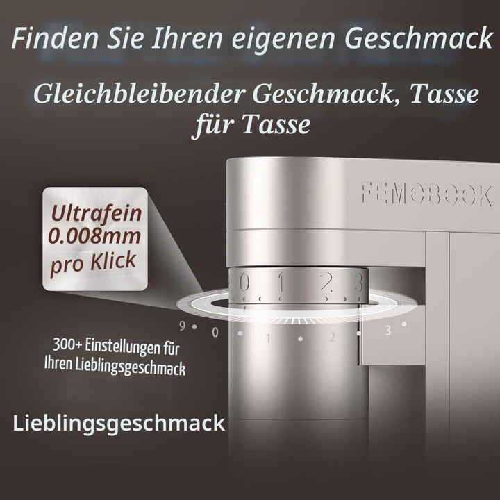 Elektrische Kaffeemühle A4 Champagnergold Für Espresso – Wiederaufladbar, Kabellos, Tragbar, Für den
