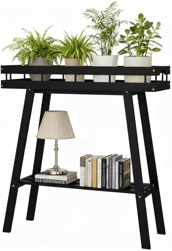 BAMBANG Pflanzenständer Blumenständer Pflanzenregal Blumenbank Breit Bambus für Innen,Blumenregal Bl