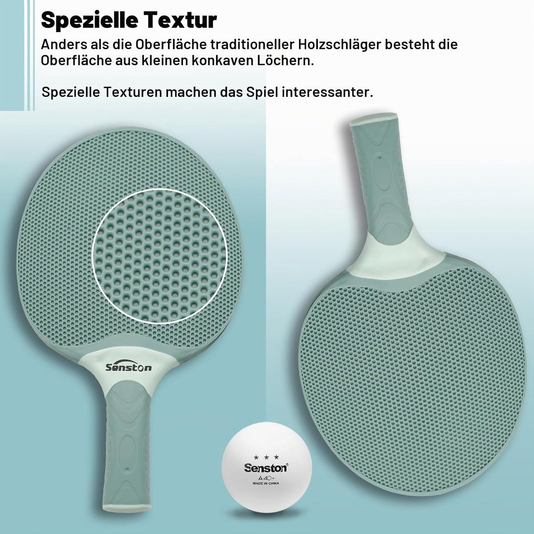 Senston Tischtennisschläger Set, professionelle Tischtennisschläger mit 3 Bällen, Ping Pong Paddel S