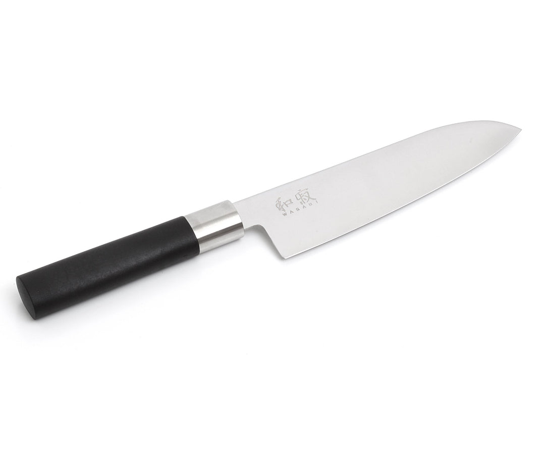 KAI Santokumesser Wasabi Black schwarz Klinge: Polierter Edelstahl; Griff: Antiseptische Bambus-Poly