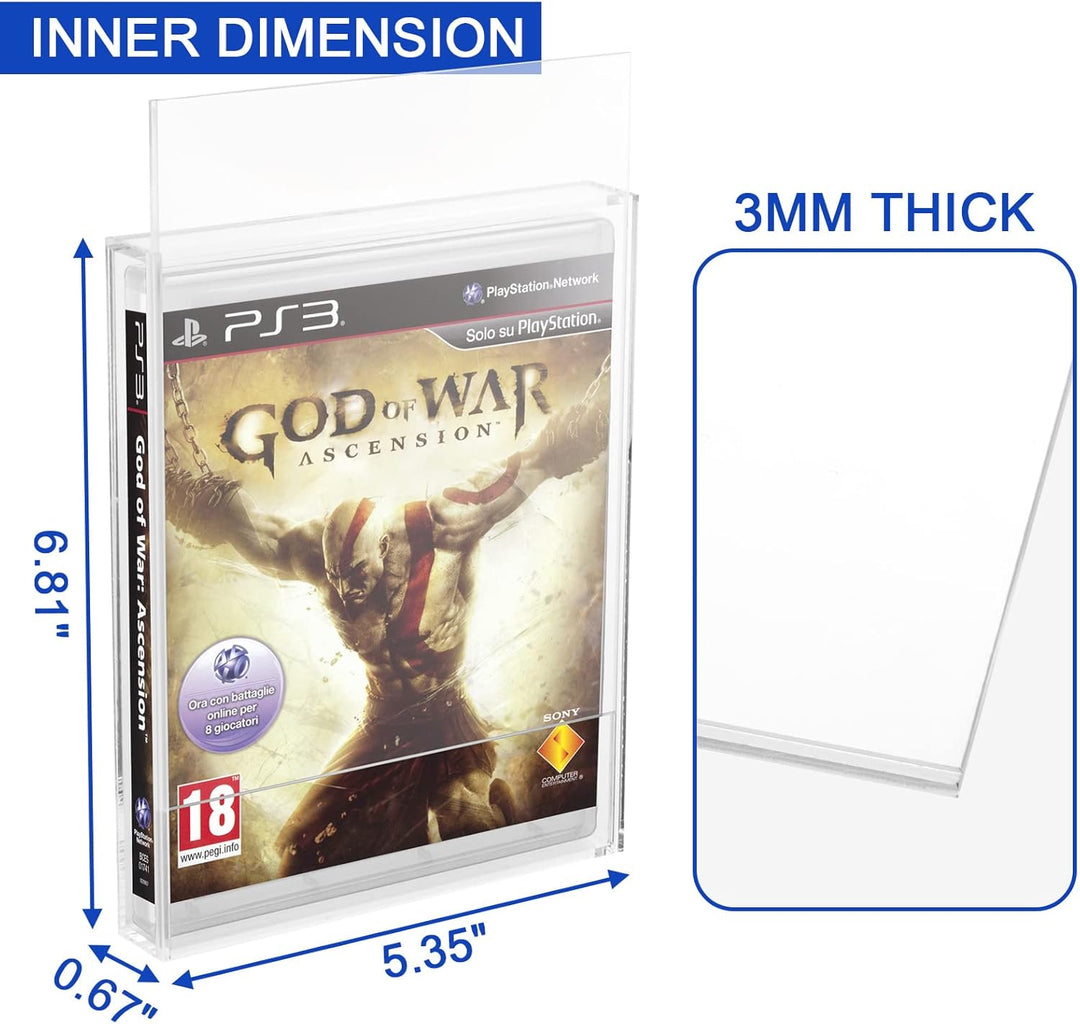 CaSZLUTION Transparente Acryl-Schutzhülle für Videospielbox für PS3, PS4, PS5 und Xbox One, 3 mm dic