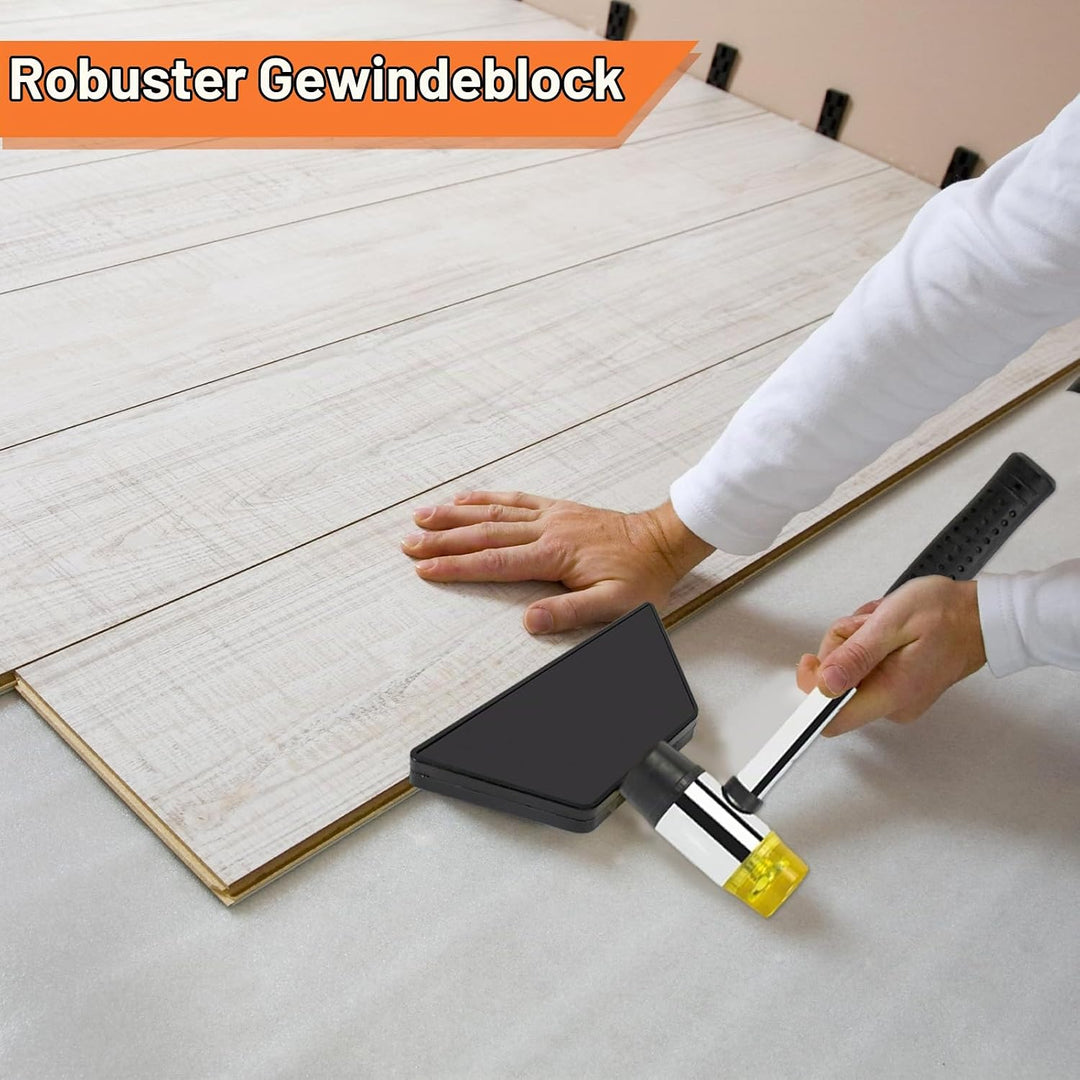 Laminatboden Set, 33 Stück Laminatboden Dichtung, Doppelseitiger Gummihammer, Robuster Gewindeschnei