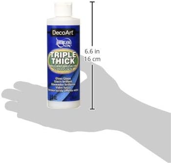 DecoArt Dreifach dicker, glänzender Glasur, 237 ml Flasche, Weiss/Blau 226.8 g (1er Pack) weiss / bl