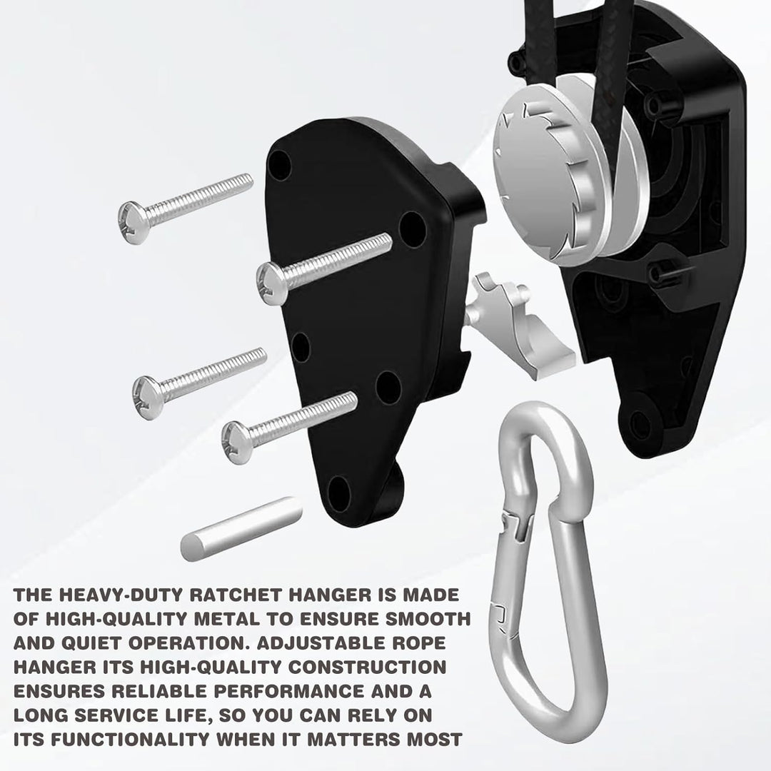 12 Stück Einstellbare Seil Seilhaken: 1/8 Zoll Ratchet Hanger, Seilratsche mit Haken Rope, Seilzugra