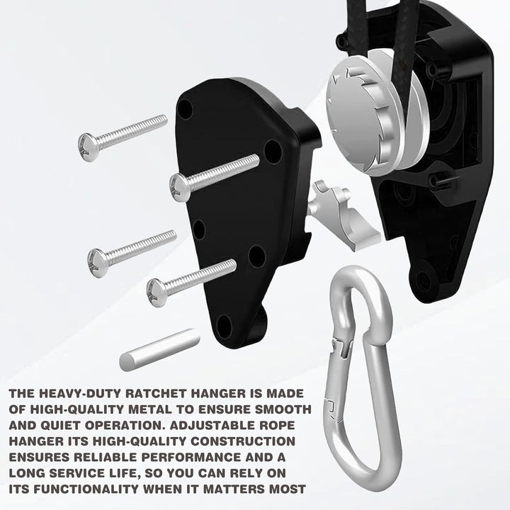 12 Stück Einstellbare Seil Seilhaken: 1/8 Zoll Ratchet Hanger, Seilratsche mit Haken Rope, Seilzugra